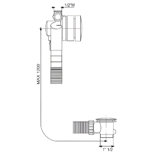 Ab- und Überlauf chrom - fima Carlo Frattini