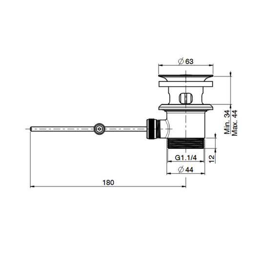 Ablaufgarnitur chrom - fima Carlo Frattini