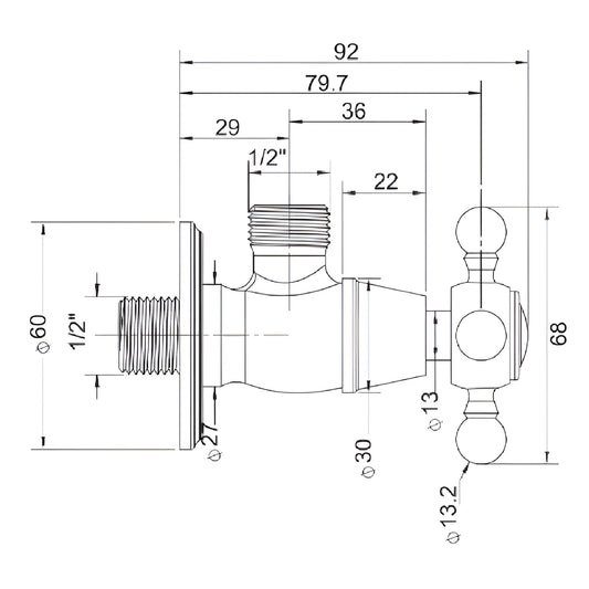 Eckventil chrom - fima Carlo Frattini