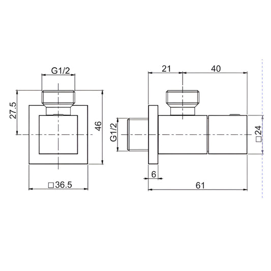 Eckventil chrom - fima Carlo Frattini