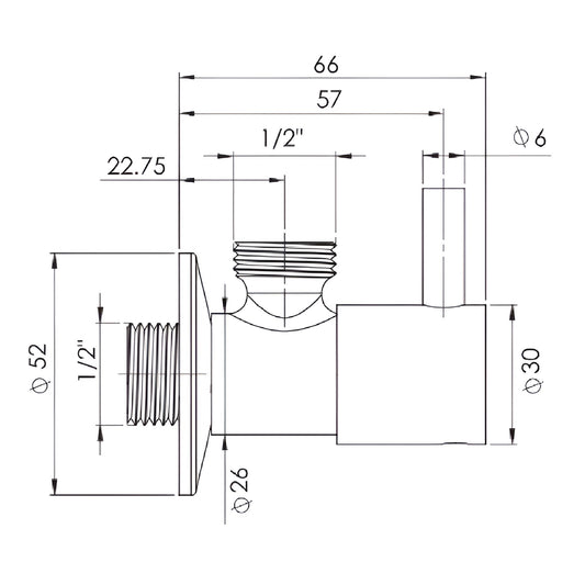 Eckventil chrom - fima Carlo Frattini