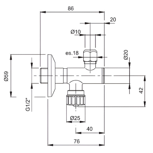 Eckventil chrom - fima Carlo Frattini