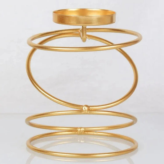 Goldener Metall-Kerzenhalter - Badeno