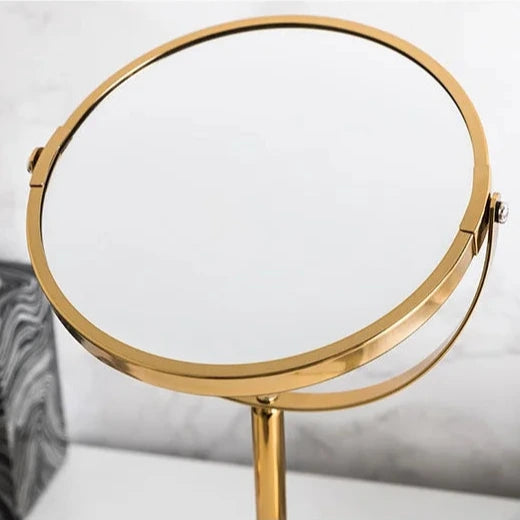 Kosmetikspiegel Gold, Marmor-Stil