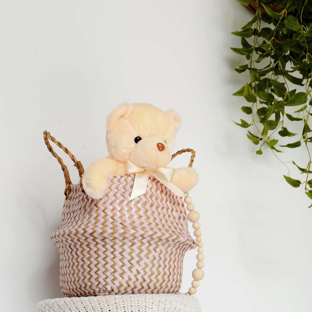 Handgemachter Boho Badezimmerkorb aus Seegras - Badeno