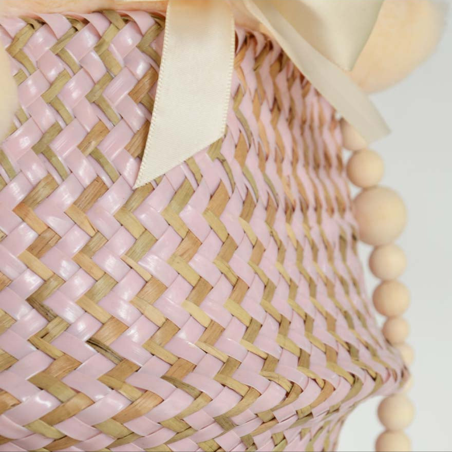 Handgemachter Boho Badezimmerkorb aus Seegras - Badeno