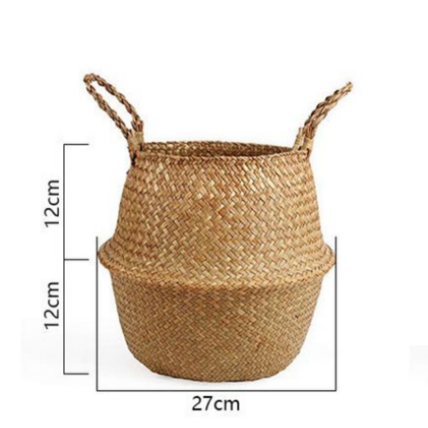 Handgemachter Boho Badezimmerkorb aus Seegras - Badeno