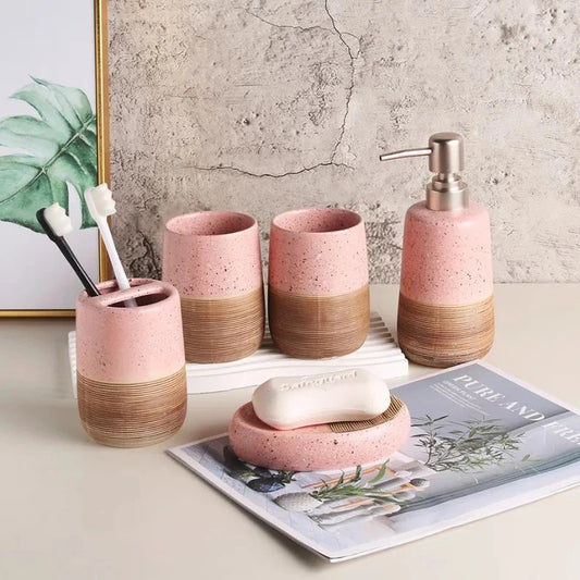 Rosa Badezimmerset - Badeno