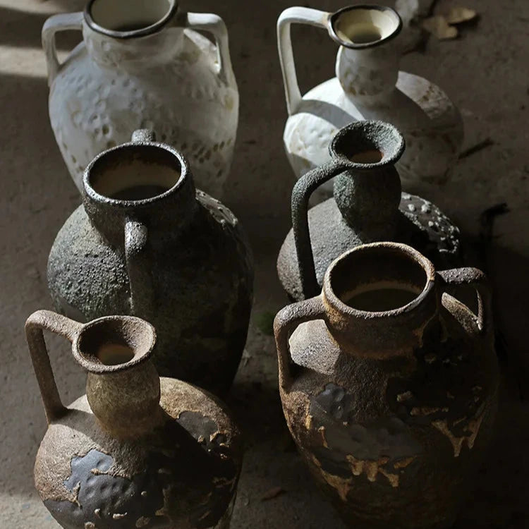 Rustikale Keramikvase, alter Krug - Badeno