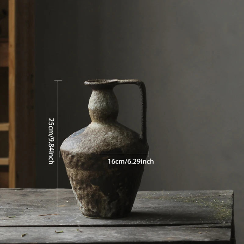 Rustikale Keramikvase, alter Krug - Badeno