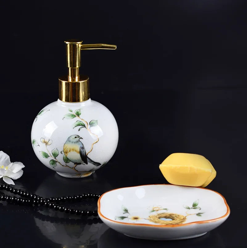Seifenspender & Schale Set, Keramikkunst