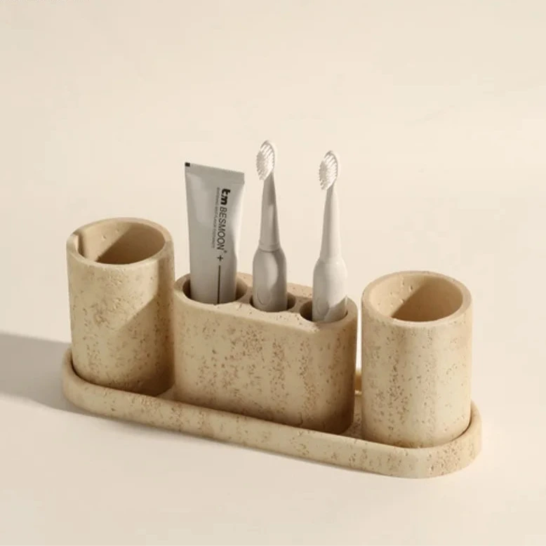 Wabi-Sabi Sandstein Badezimmer-Zubehörset