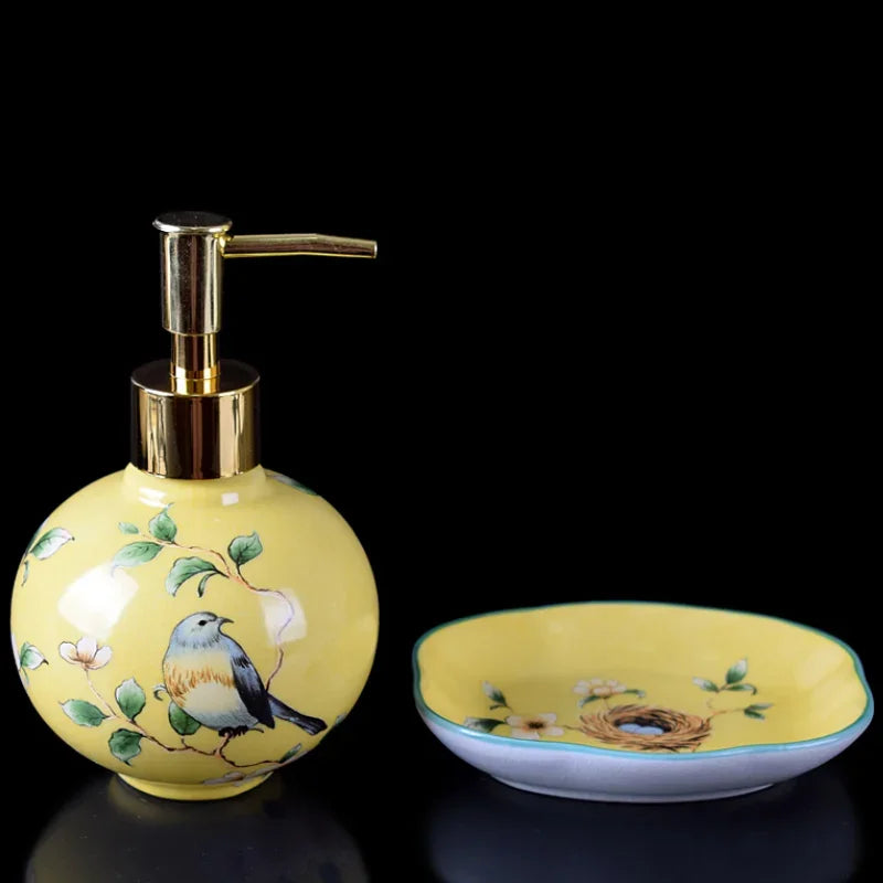 Seifenspender & Schale Set, Keramikkunst