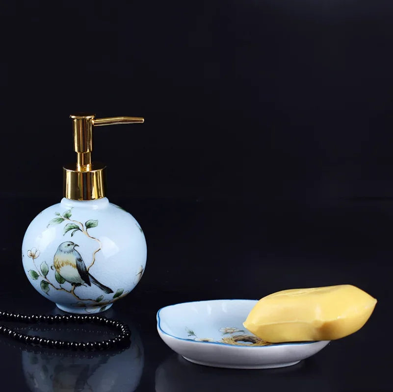 Seifenspender & Schale Set, Keramikkunst