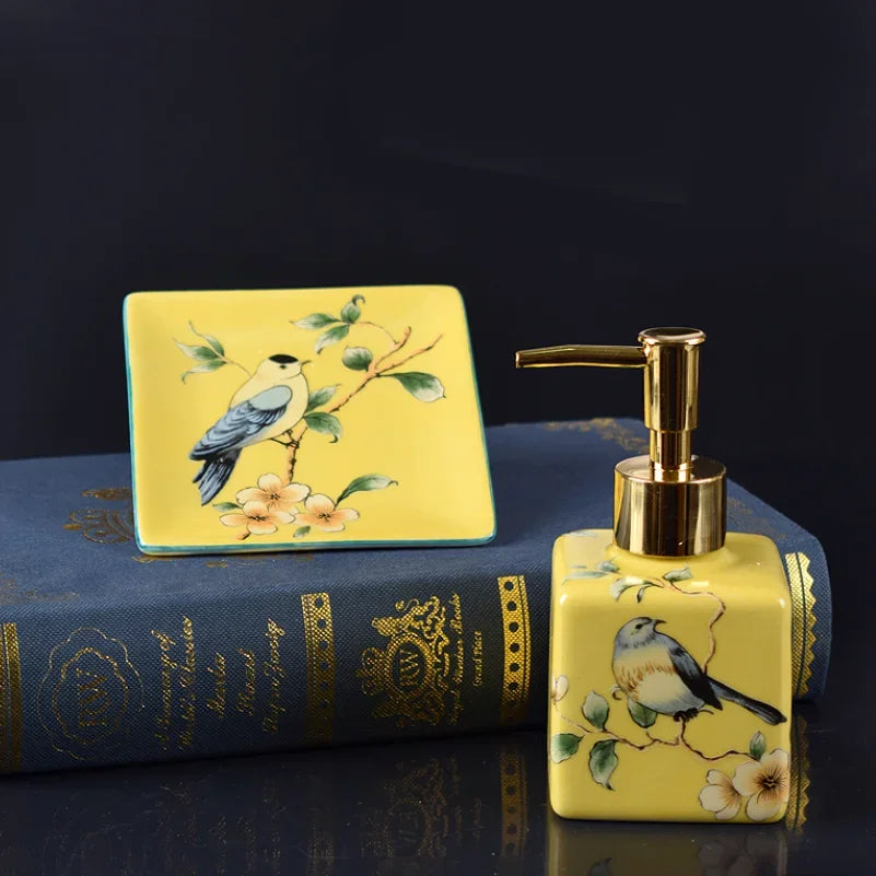 Seifenspender & Schale Set, Keramikkunst