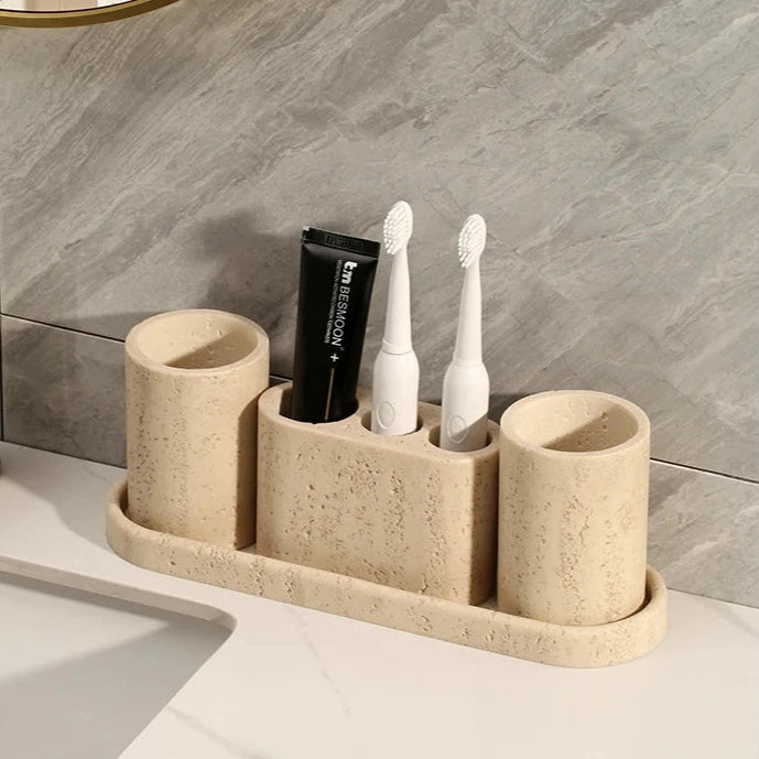 Wabi-Sabi Sandstein Badezimmer-Zubehörset