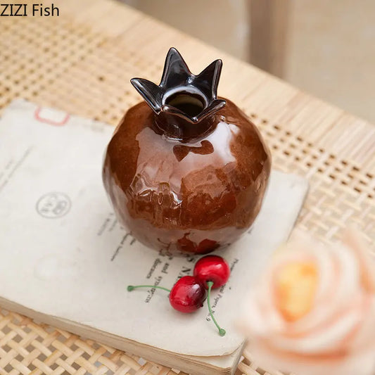 Porzellanvase Granatapfel