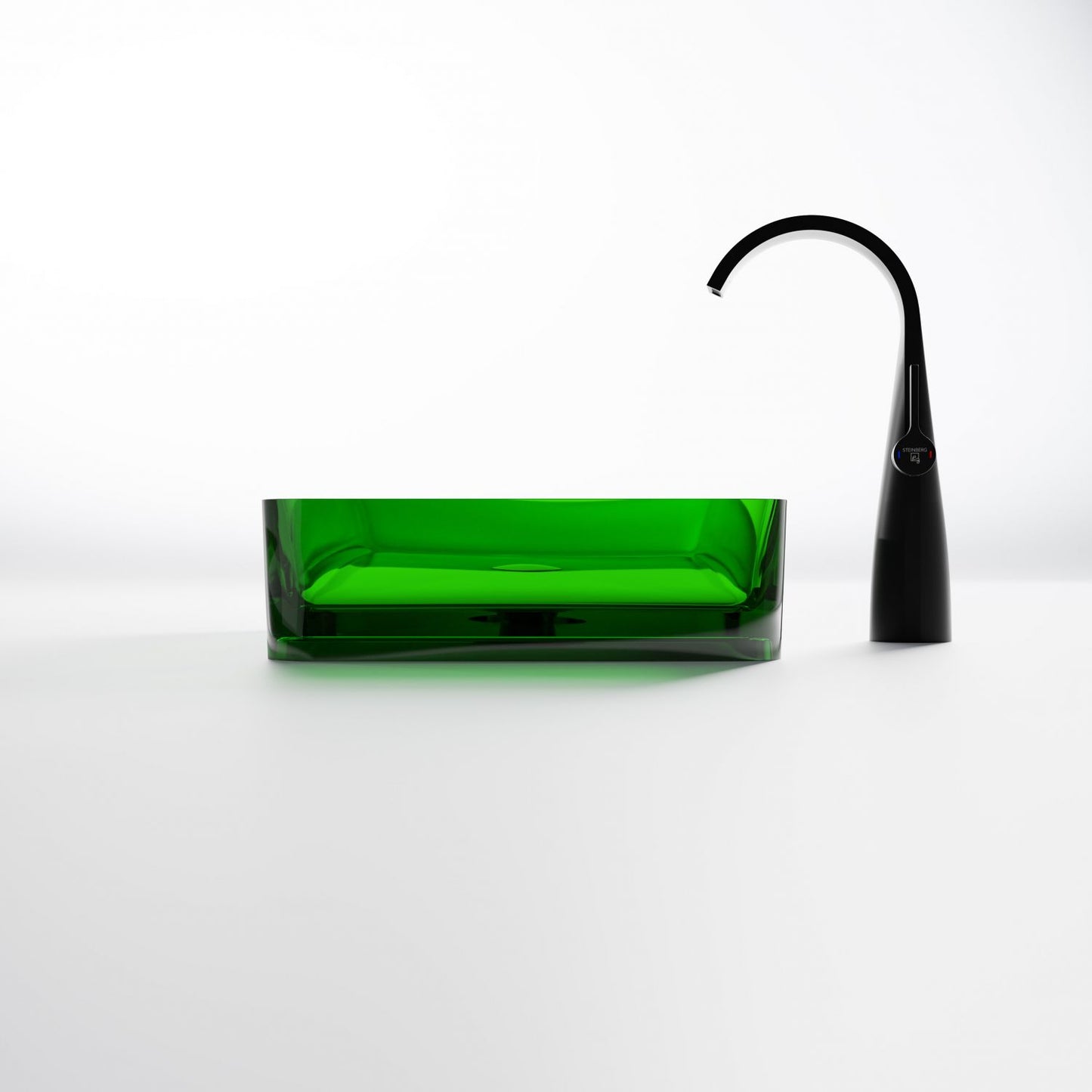 Serie 489 Polyresin Aufsatzwaschtisch eckig - Badeno