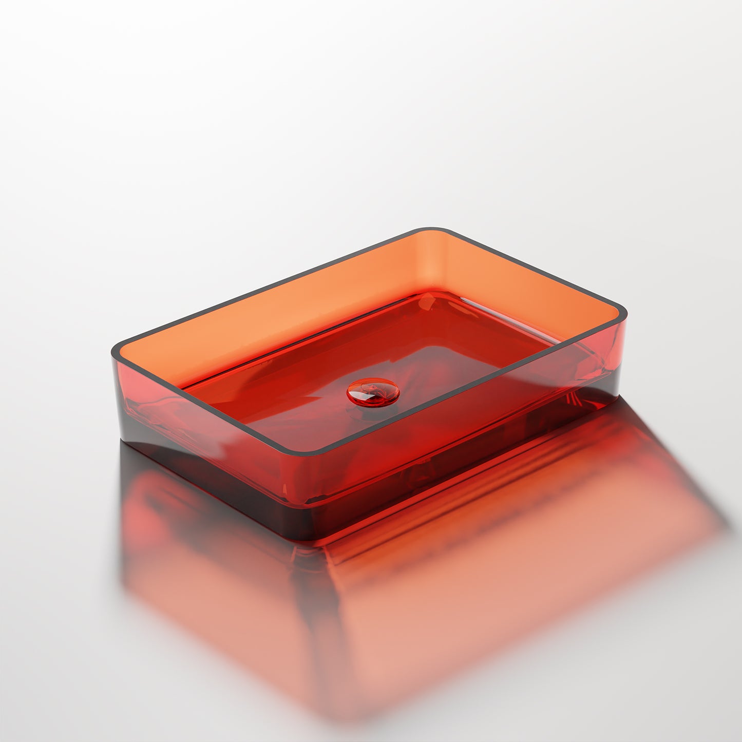 Serie 489 Polyresin Aufsatzwaschtisch eckig - Badeno