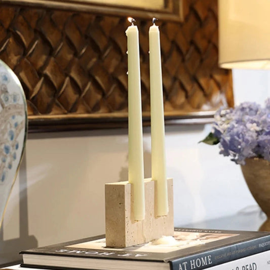 Travertin Kerzenhalter - Badeno