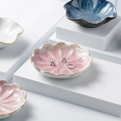 Keramik-Lotus-Dekorationsteller, Schmuckschale - Badeno 