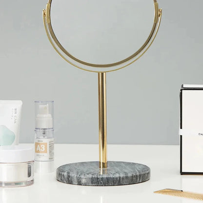 Kosmetikspiegel Gold, Marmor-Stil - Badeno 