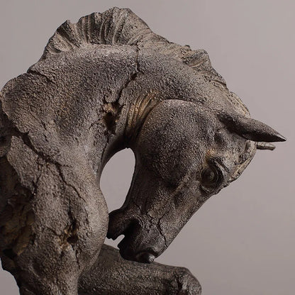 Old Horse's Head Tierskulptur - Badeno 
