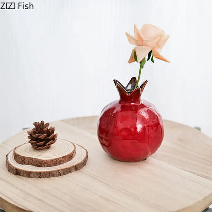 Porzellanvase Granatapfel
