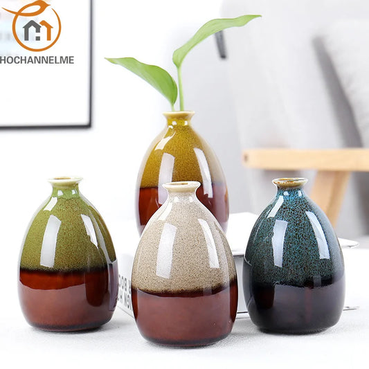 Moderne zweifarbige Blumenvasen Keramik