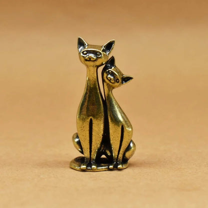 Vintage Katzenfigur – Verliebtes Katzenpaar