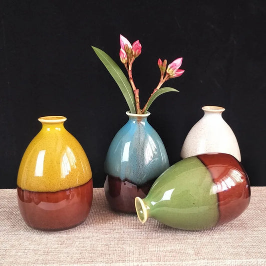 Moderne zweifarbige Blumenvasen Keramik