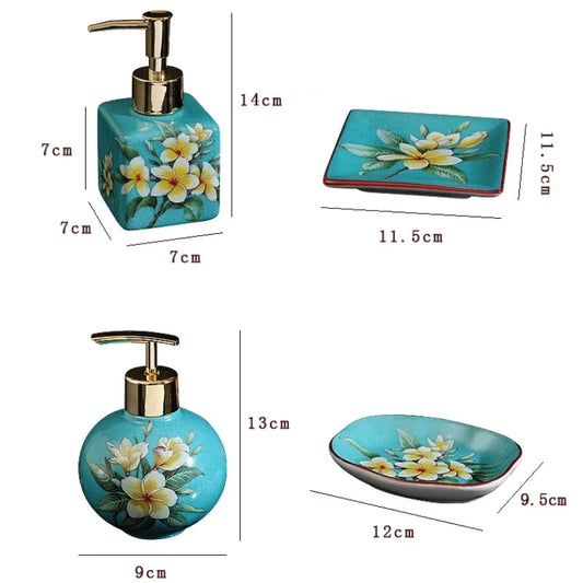 Seifenspender & Schale Set, Keramikkunst