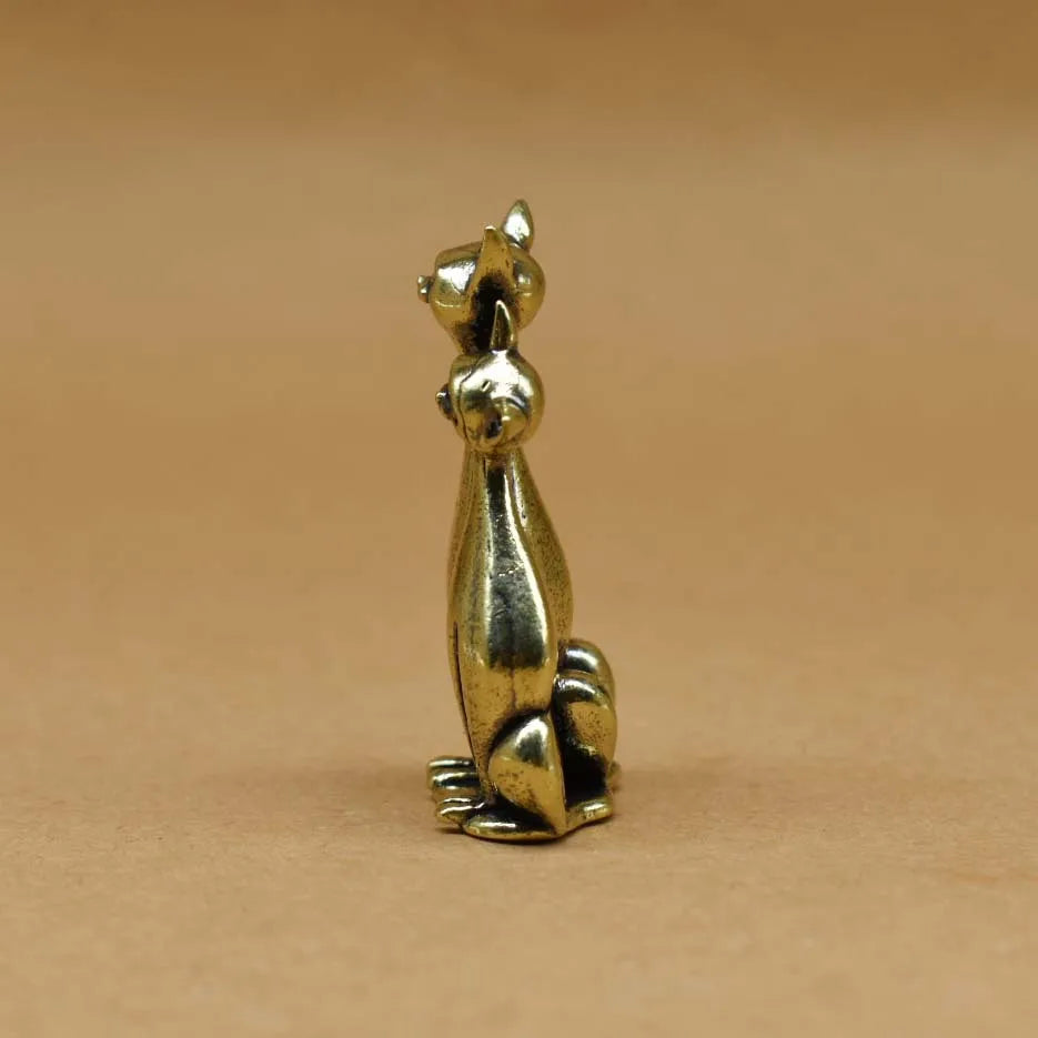 Vintage Katzenfigur – Verliebtes Katzenpaar