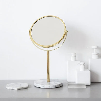Kosmetikspiegel Gold, Marmor-Stil