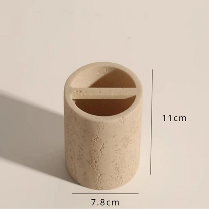 Wabi-Sabi Sandstein Badezimmer-Zubehörset