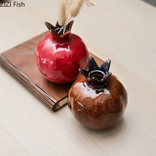 Porzellanvase Granatapfel