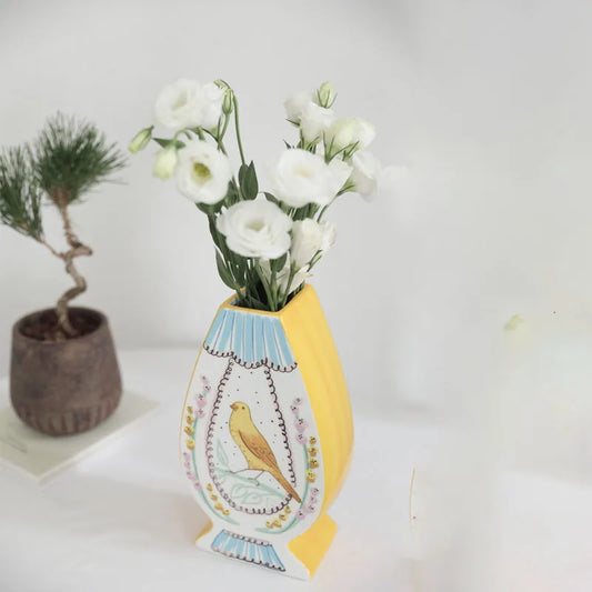 Handbemahlte Keramikvase