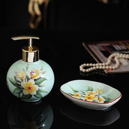 Seifenspender & Schale Set, Keramikkunst