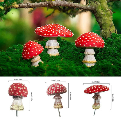 Leuchtender Mini Pilz aus Kunstharz