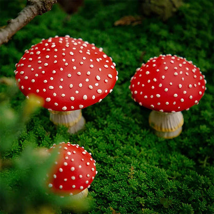 Leuchtender Mini Pilz aus Kunstharz