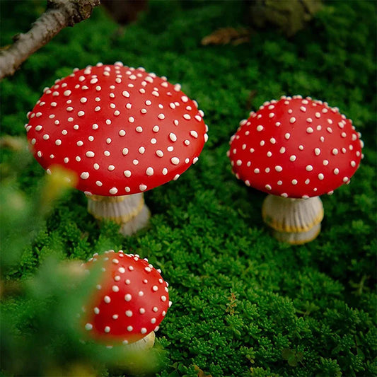 Leuchtender Mini Pilz aus Kunstharz