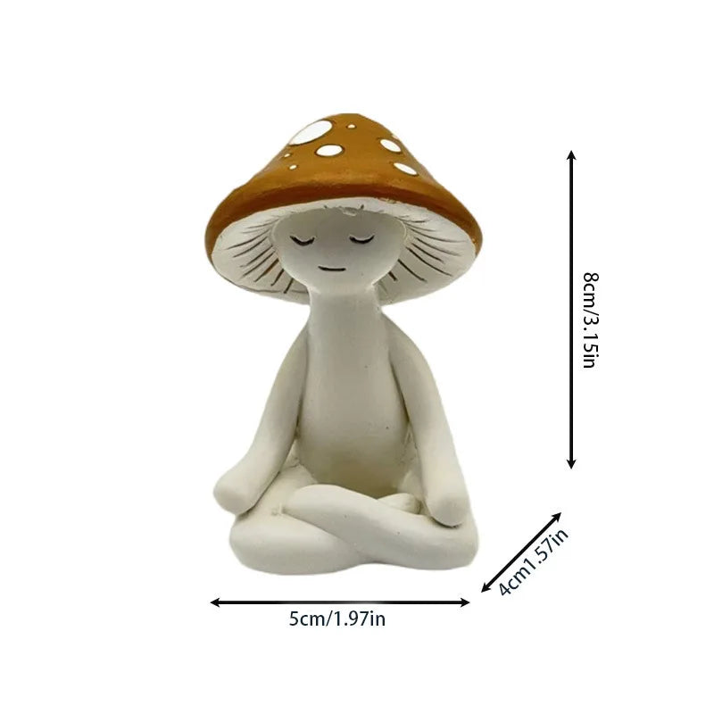 Meditierender Pilz Dekofigur