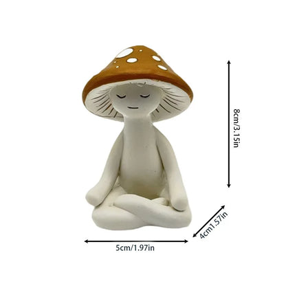 Meditierender Pilz Dekofigur