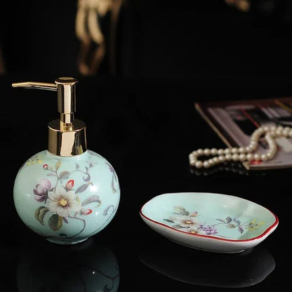 Seifenspender & Schale Set, Keramikkunst