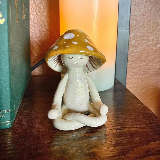 Meditierender Pilz Dekofigur