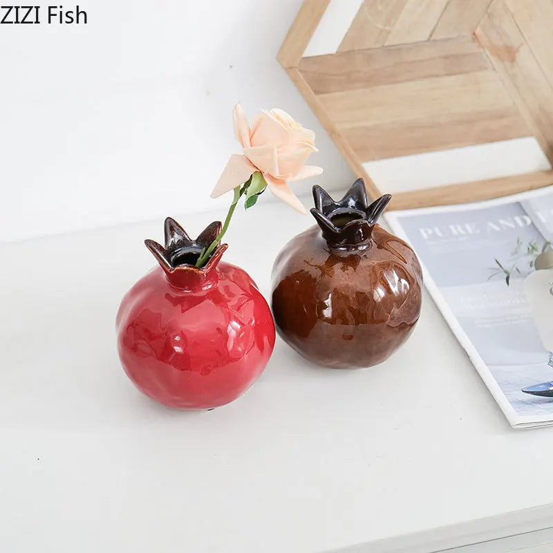 Porzellanvase Granatapfel