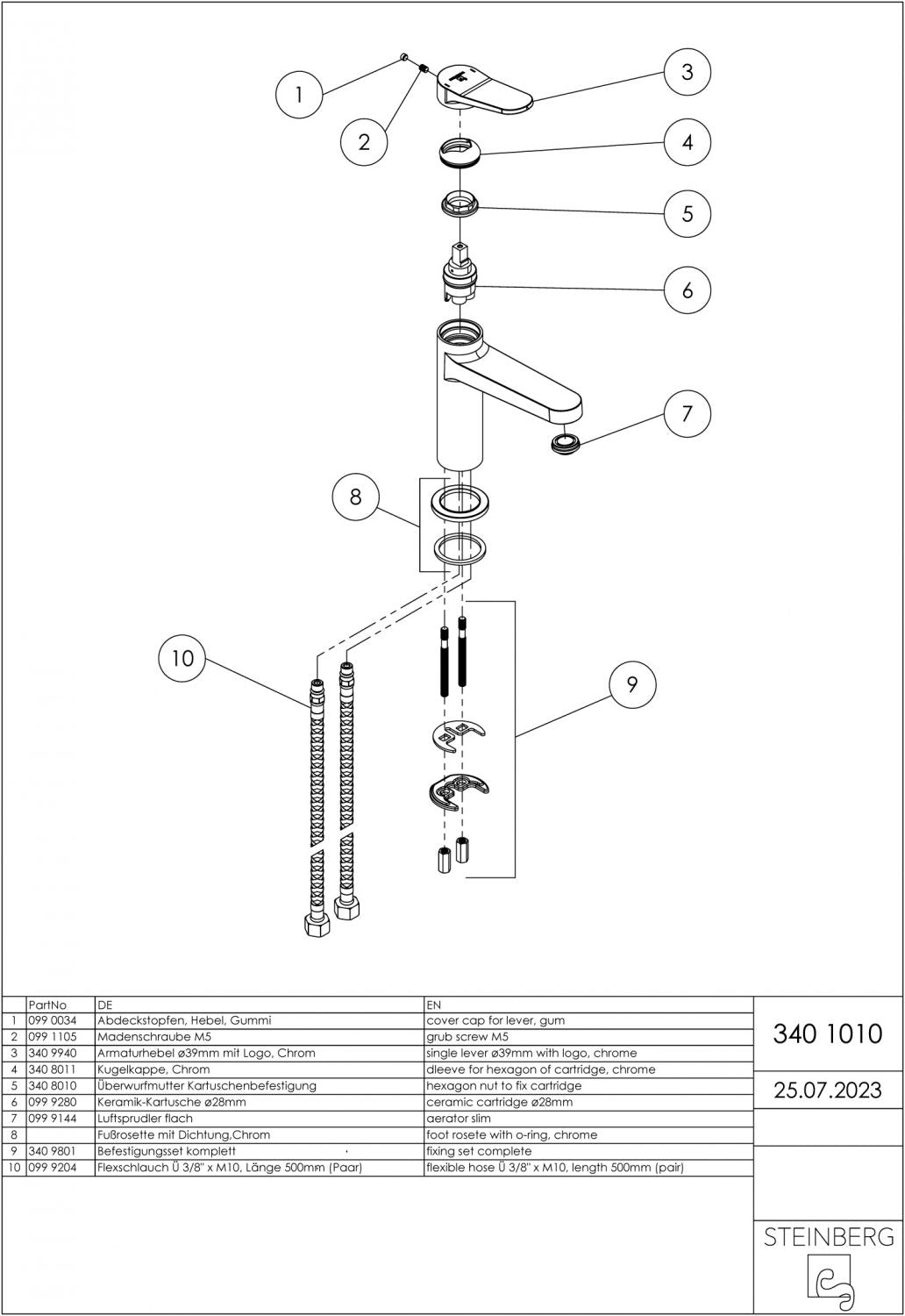 Serie 340 Waschtisch-Einhebelmischer