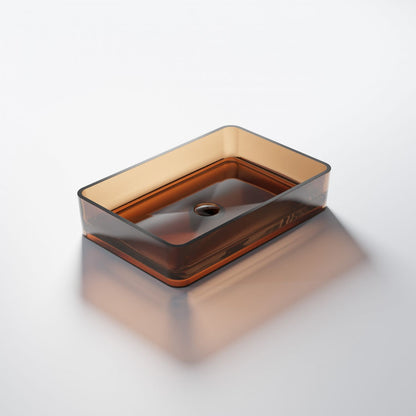 Serie 489 Polyresin Aufsatzwaschtisch eckig - Badeno