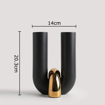 U-förmige Keramikvase - Badeno 